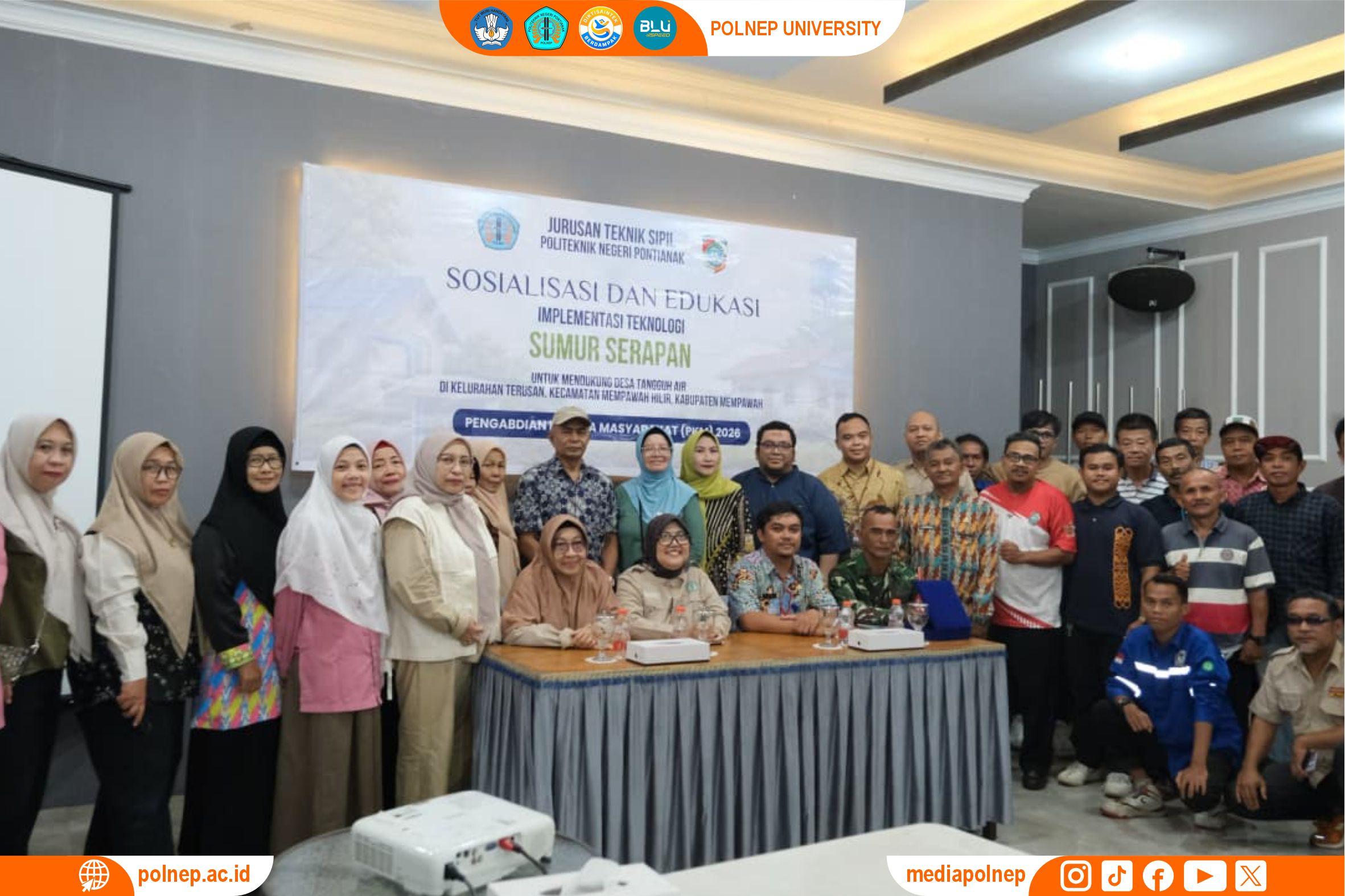 EDUKASI SUMUR RESAPAN, POLNEP DAMPINGI KELURAHAN TERUSAN  WUJUDKAN DESA TANGGUH AIR