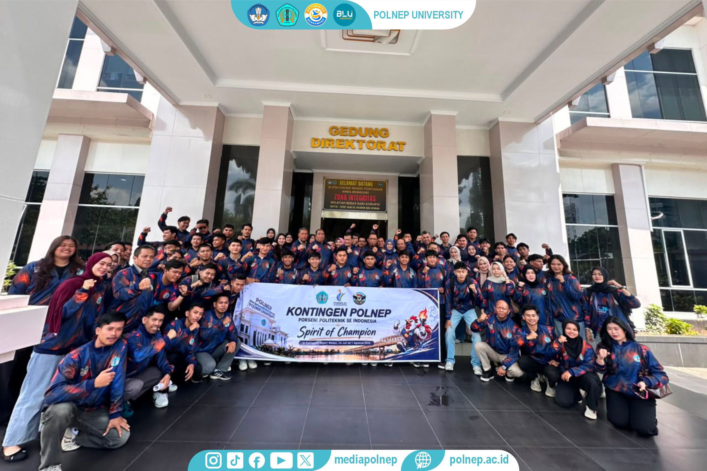 MENJELANG PORSENI XV 2026, POLITEKNIK NEGERI PONTIANAK RESMI LEPAS KONTINGEN MENUJU MEDAN