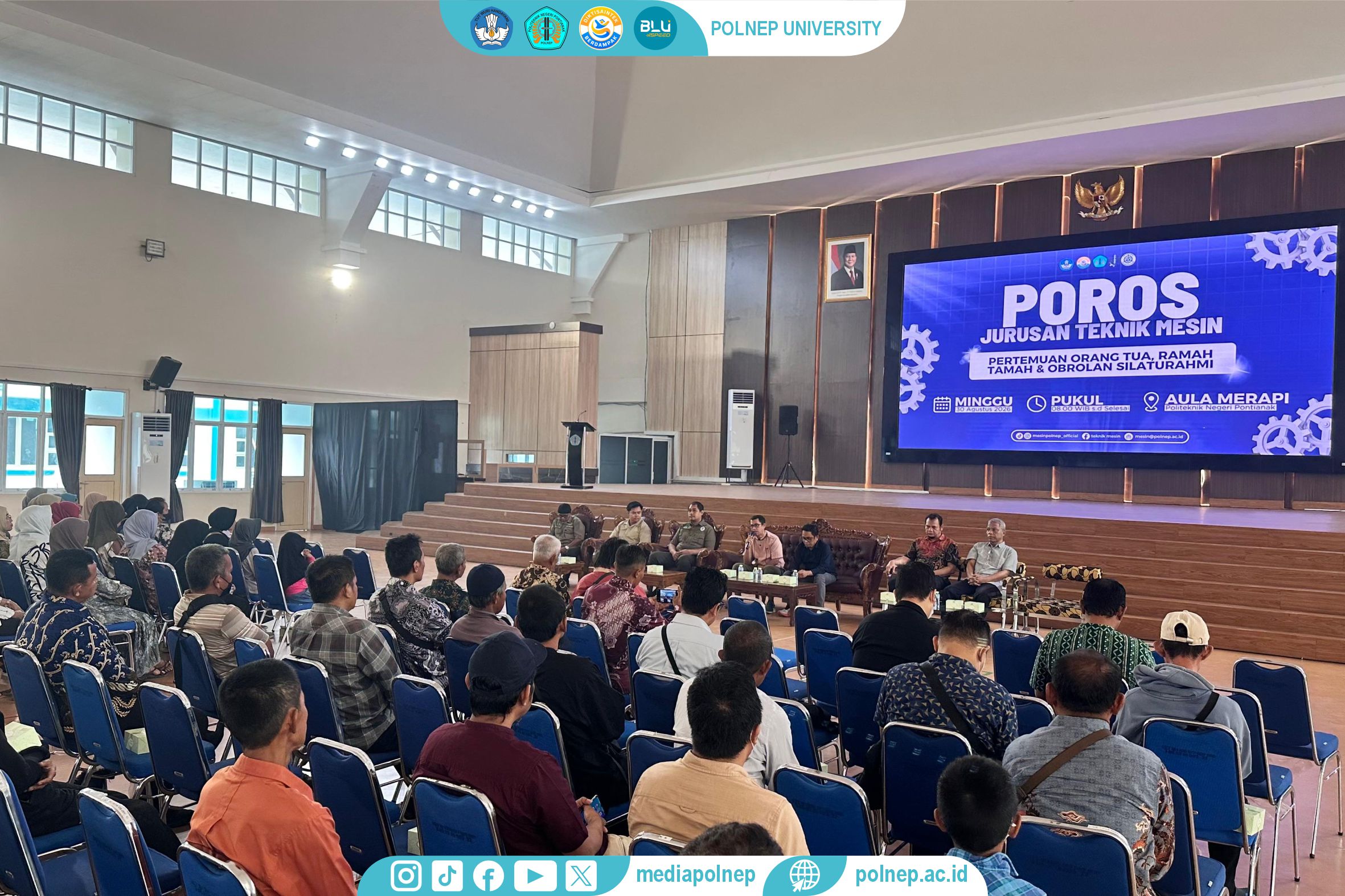 JURUSAN TEKNIK MESIN POLNEP GELAR PERTEMUAN ORANG TUA MAHASISWA BARU MELALUI POROS 2026