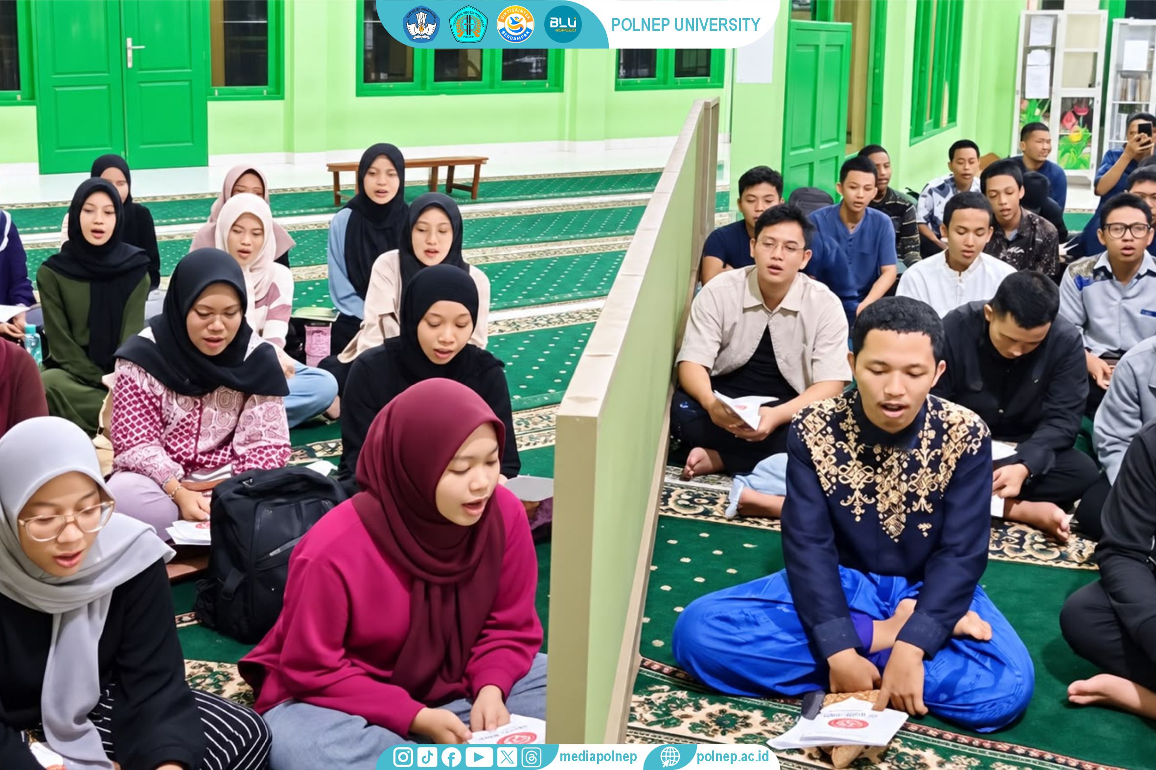 PERKUAT KEMAMPUAN BACA AL-QUR’AN, MAHASISWA POLNEP PERDALAM HUKUM NUN SUKUN DAN TANWIN DALAM PERTEMUAN PERDANA BBQ